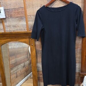 Indigo Classic Black Midi Dress